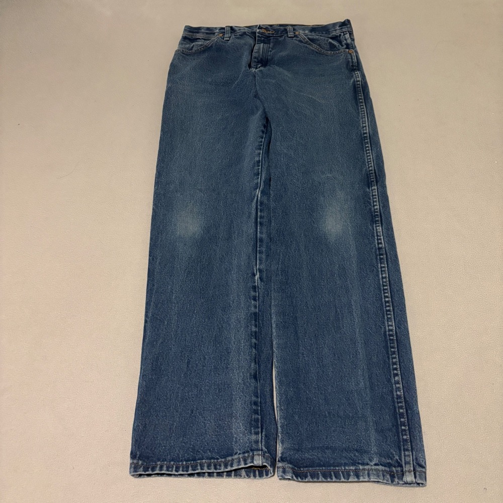 Wrangler Mens‎ Cowboy Cut Original Fit Blue Denim Jeans 34x34 Western 13MWZPW